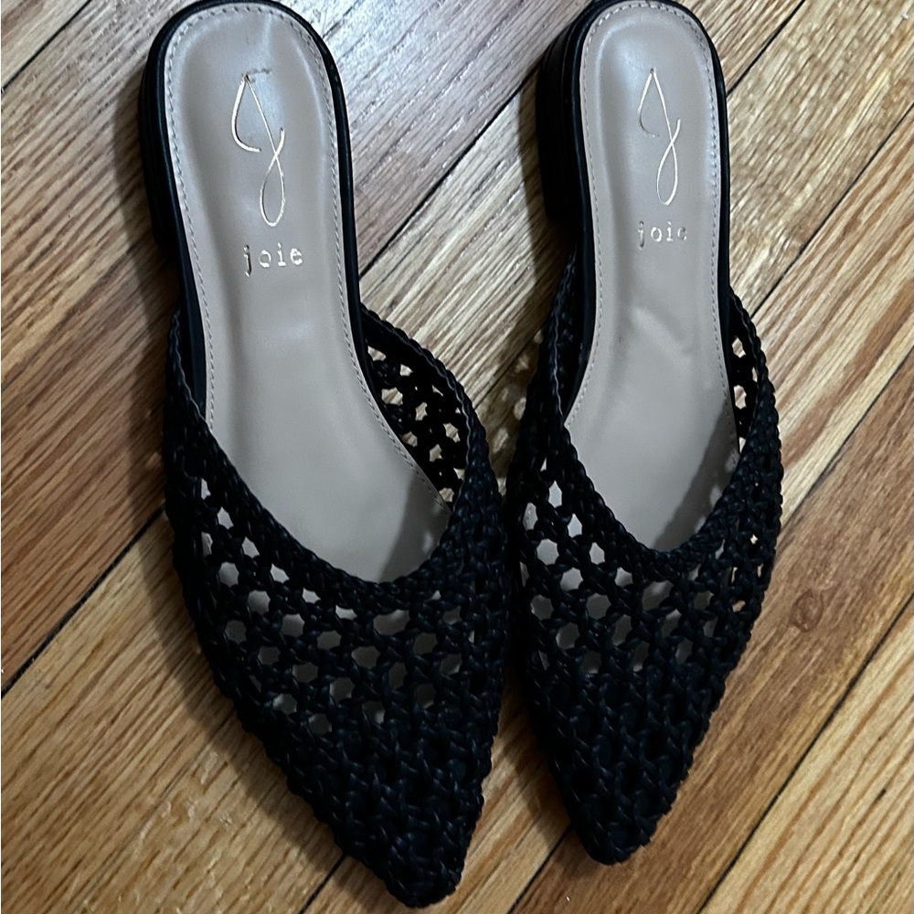 Joie Black Woven Women's Mules - Picture 2 of 6